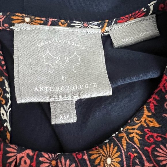 Anthropologie Vanessa & Virginia wanderlust floral boho tank top size XSP - Picture 7 of 7